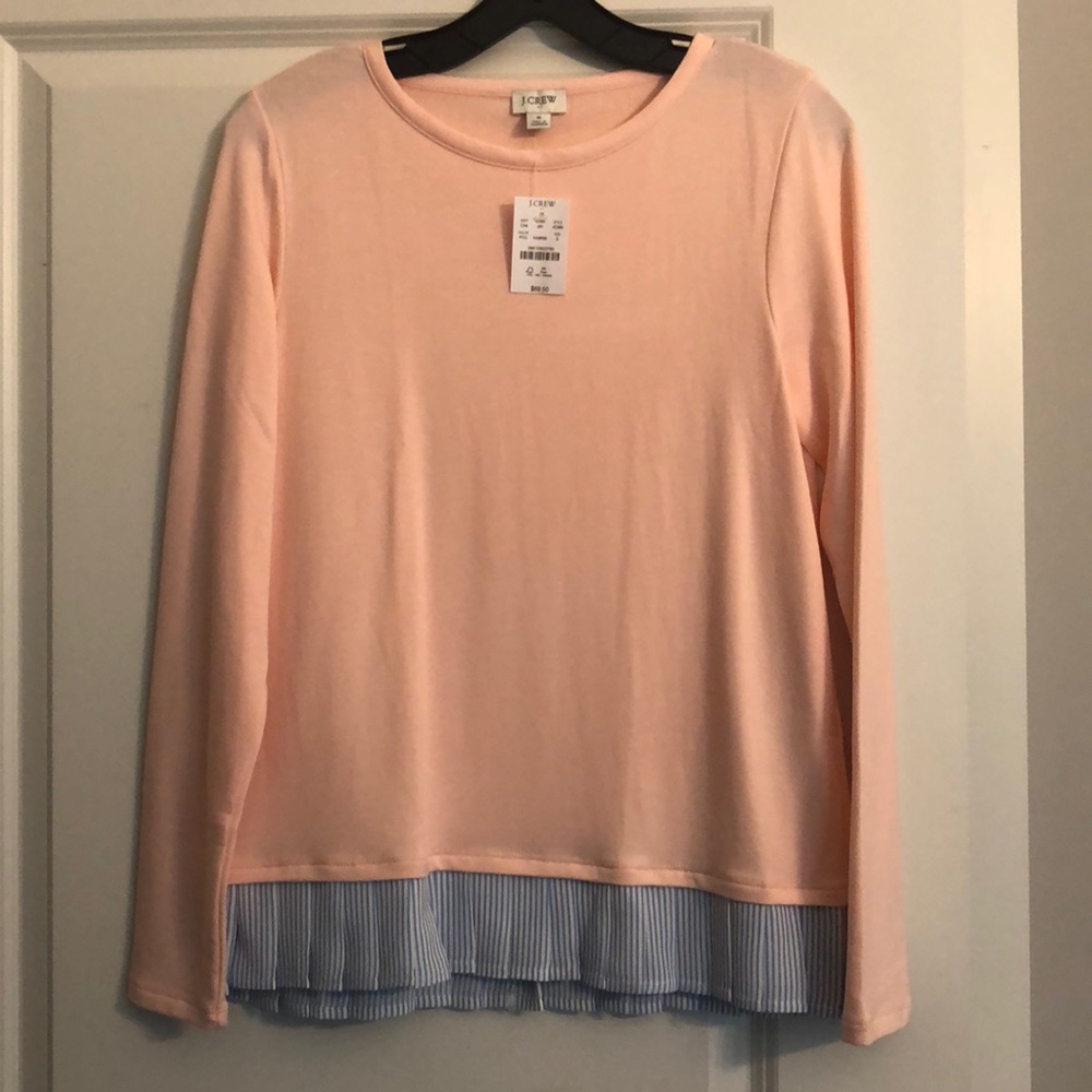 J Crew Factory NWT long sleeve pink top Small